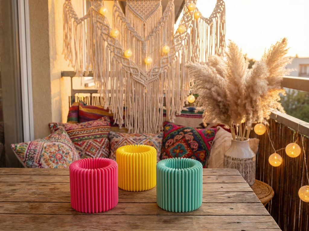 Modern Ribbed Tealight Holder